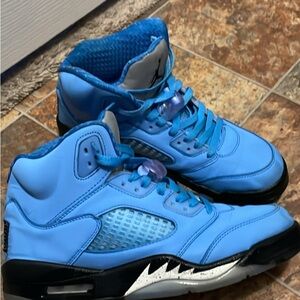 Blue High-Top Sneakers